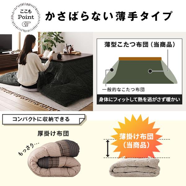 こたつ掛け布団 こたつ 布団 正方形 約205×205cm ベージュ 単品 洗える コーデュロイ 無地 抗菌 防臭爆買_10