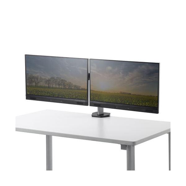 サンワサプライ 水平液晶モニターアーム 2画面用 CR-LA2002 組立品 業務用 まとめ買い ポイント消化 日用品_1