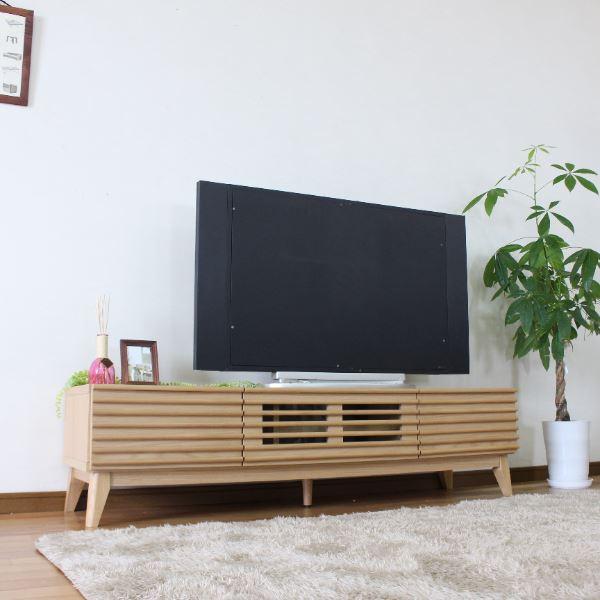 テレビ台 テレビボード 約幅150×奥行42.5×高さ38cm ナチュラル ルーバー 脚付き リビング ダイニング インテリア家具 業務用 まとめ買い ポイント消化 日用品_1