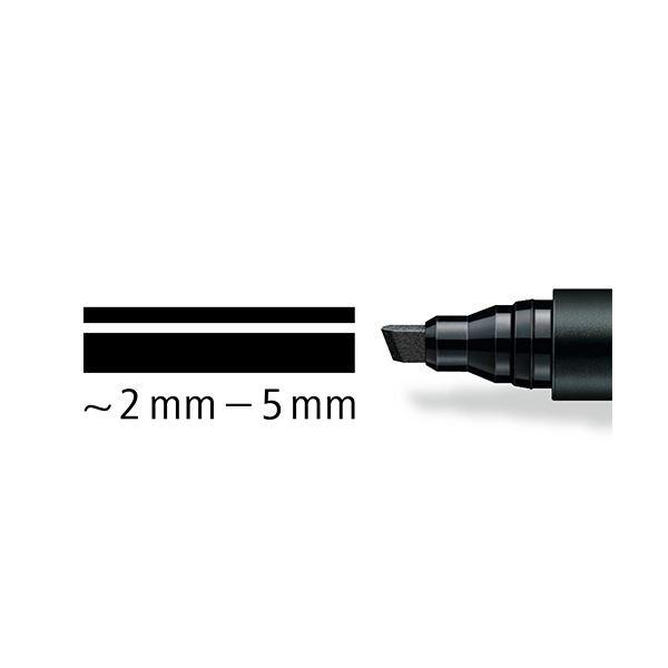 (まとめ) ステッドラー 油性マーカー ルモカラー太書き斧型 B(2.0~5.0mm) ブラック 350-9 1セット(10本) 〔×3セット〕 業務 まとめ買い ポイント消化 日用品_1