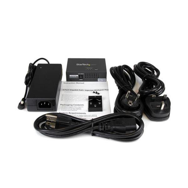 StarTech.com 4ポートギガビット対応PoEインジェクタ POEINJ4G 1台 まとめ買い ポイント消化 PC周辺機器_5