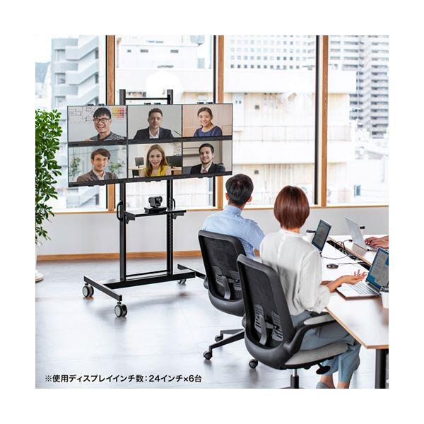 サンワサプライ多面取付けディスプレイスタンド ~42型 ブラック CR-PL48BK 1台 まとめ買い 爆買 ポイント消化 PC周辺機器_4