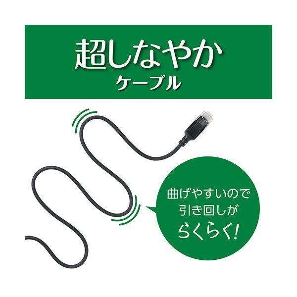(まとめ) ナカバヤシ ミヨシCAT.6A LANケーブル スリム ブラック 10m C6A-S10BK 1本 〔×3セット〕 まとめ買い ポイント消化 PC周辺機器_4