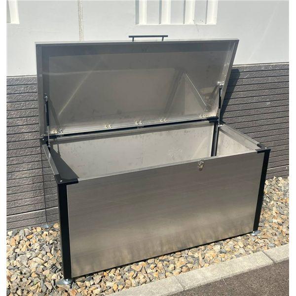 ゴミ箱 屋外 大型 ステンレス ダストボックス 〔DST-1300BK〕 完成品 400L 業務用 まとめ買い ポイント消化 日用品_1