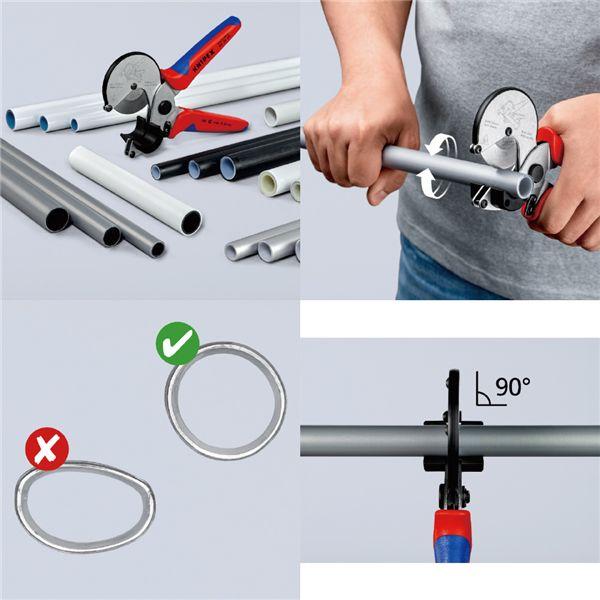 KNIPEX クニペックス 複合管・プラスチックパイプ用カッター コンフォート サイズ210×81×38mm 9025-25 工具 ツール DIY ま まとめ買い ポイント消化_1