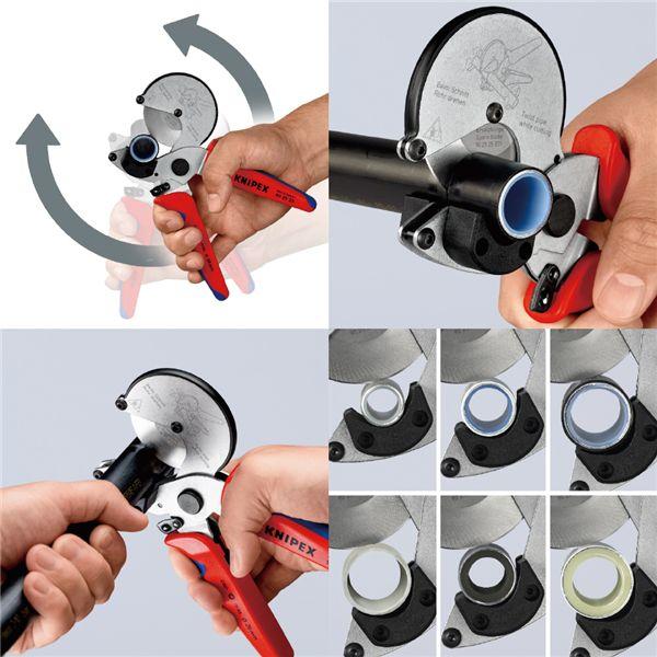 KNIPEX クニペックス 複合管・プラスチックパイプ用カッター コンフォート サイズ210×81×38mm 9025-25 工具 ツール DIY ま まとめ買い ポイント消化_4