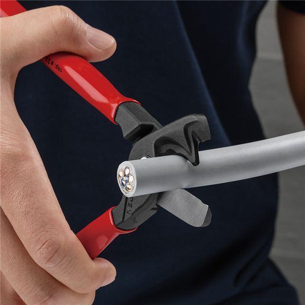 KNIPEX クニペックス ケーブルカッター ステップカットXL プラスチックコーティング 全長225mm サイズW225×D46×H15mm パック まとめ買い ポイント消化_5
