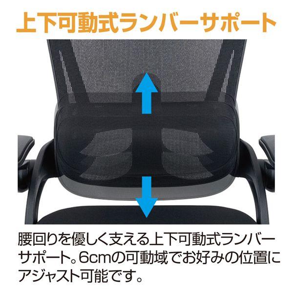 ランバーサポートメッシュチェア ブラック CNN-008-BK 業務用 まとめ買い ポイント消化 日用品_2