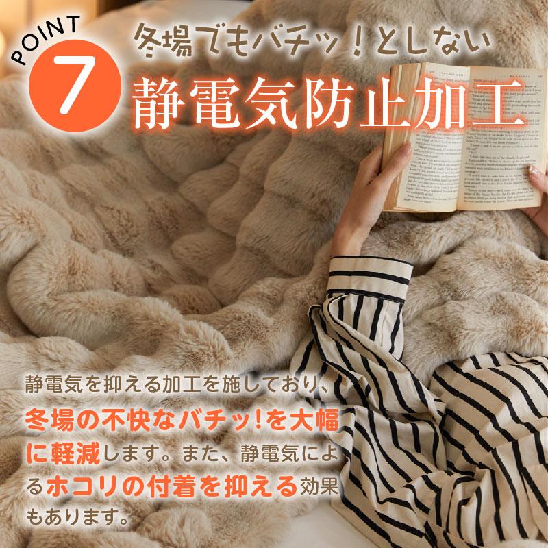 RerCu 【ダブル】まるで雲のような ふわふわ 毛布 ひざ掛け 2枚合わせ