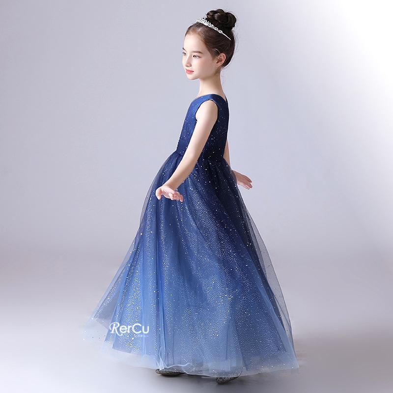 RerCu 発表会ドレス 子供 キッズ 発表会ドレス ジュニア 女の子 ロング