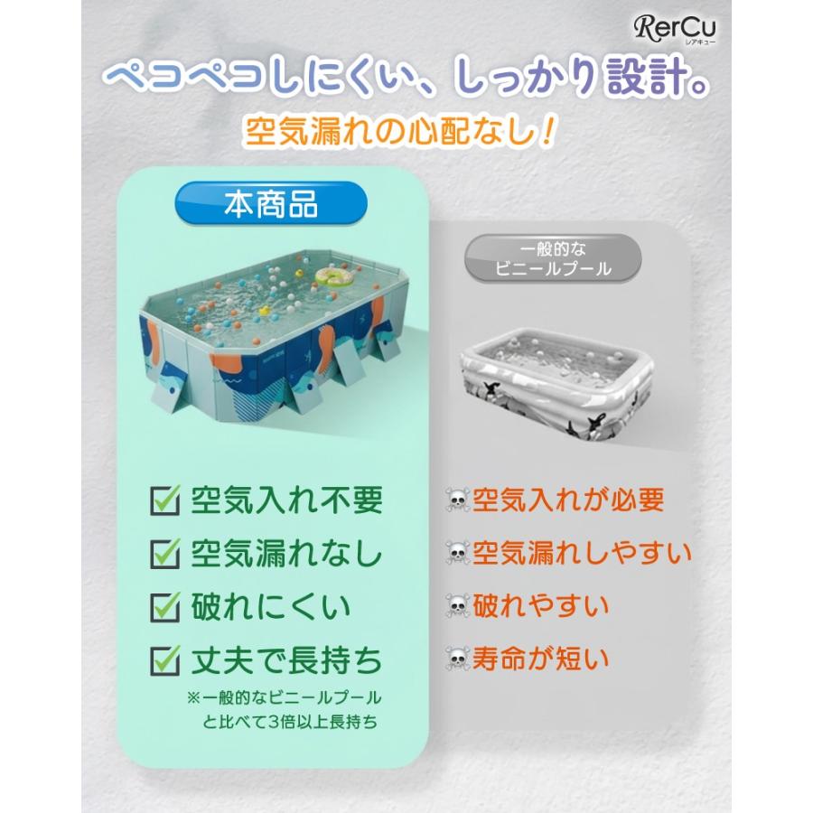 プール 空気入れ不要 ビニールプール 大型 折り畳み式 水遊び 家庭用 子供用 折りたたみプール 空気入れ不要 家庭用プール 大型 子供用 ファミリー