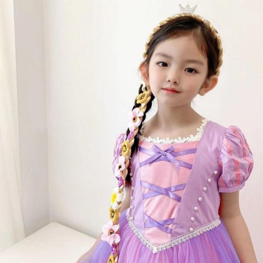 RerCu プリンセス カチューシャ 髪飾り ハローウィン 七五三 立体花