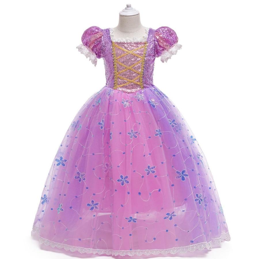 ラプンツェル ドレス キッズ 子供 衣装 プリンセス コスチューム ハロウィン クリスマス お姫様 コスプレ コス 仮装 女の子 ディズニー映画 なりきり Sk134 子供ドレスvluckstore 通販 Yahoo ショッピング