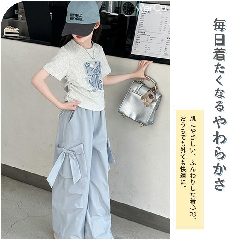 RerCu ガールズ セットアップ 女の子 Tシャツ 半袖 パンツ トップス