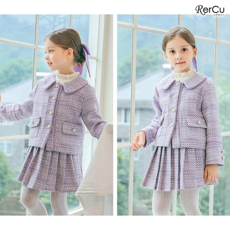 RerCu 入学式 女の子 服 入学式 スーツ 女の子 120 130 卒園式 スーツ