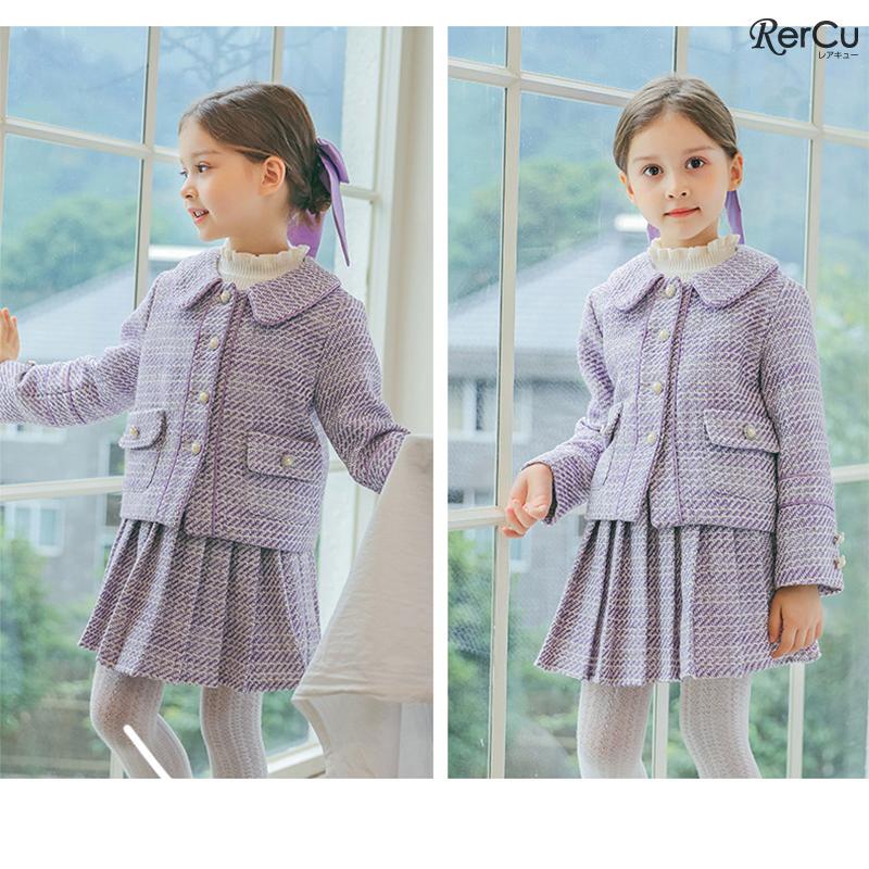 RerCu 入学式 スーツ 女の子 120 130 1 15 卒園式 スーツ 子供服 入学