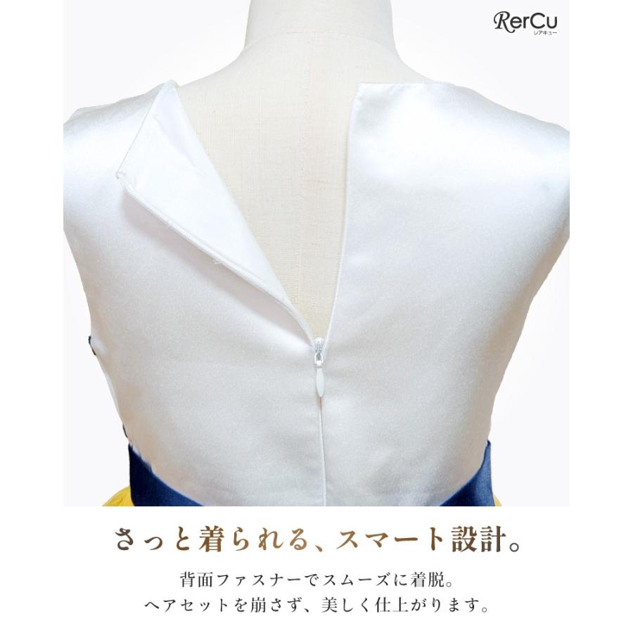 RerCu 子供ドレス 発表会 結婚式 女の子 クラシカル 刺繍 チュール