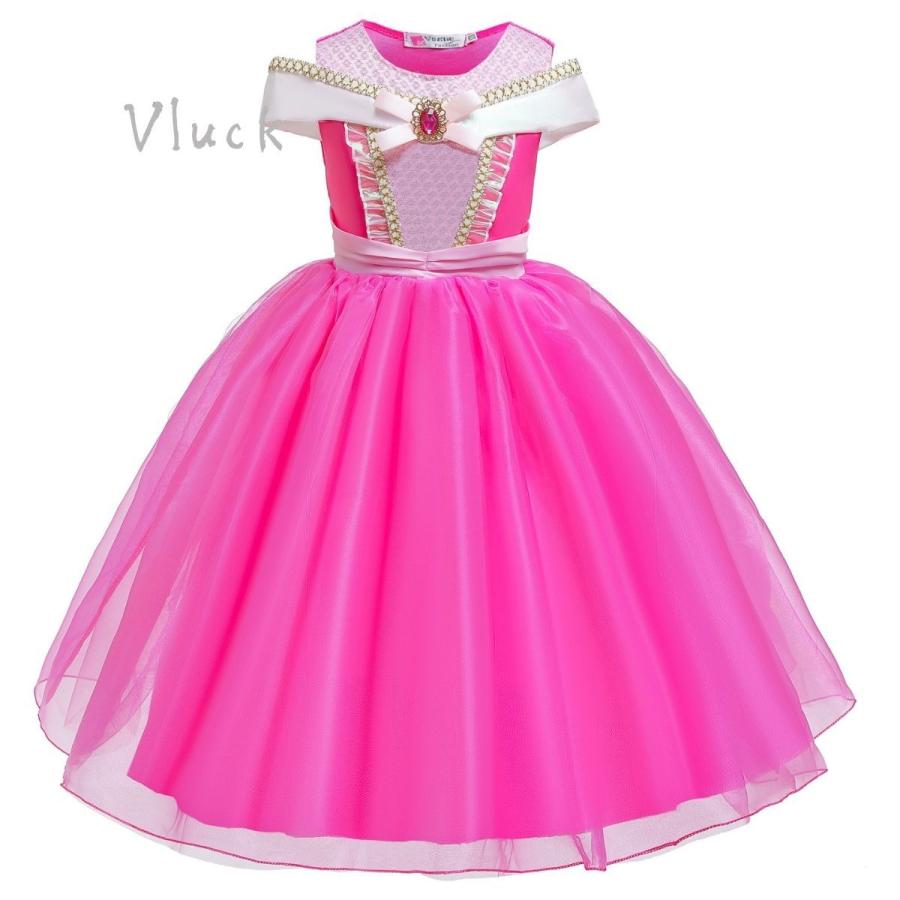 プリンセス オーロラ姫 ドレス ロング コスプレ 衣装 子供 ワンピース