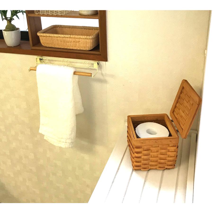 かご 即納可カゴ バスケット 収納 フタ付き トイレ ペーパー収納 8880