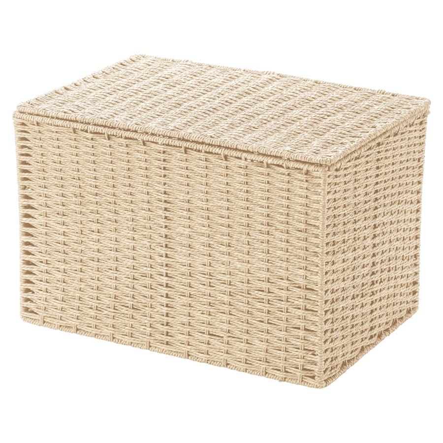 蓋付籠 フタ付きかご収納バスケット XXS 2個＆M＆L 4個セット 内布