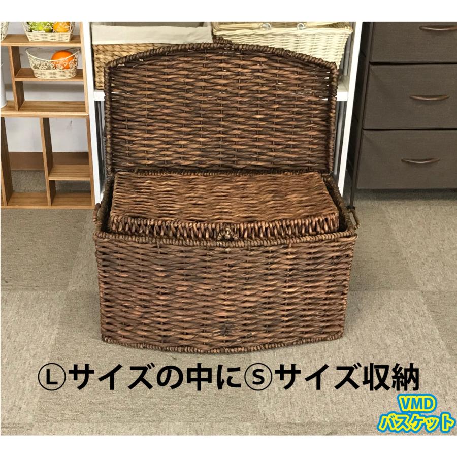 かご 即納可カゴ バスケット 収納 大容量 大小セット C004B L：w63 d37