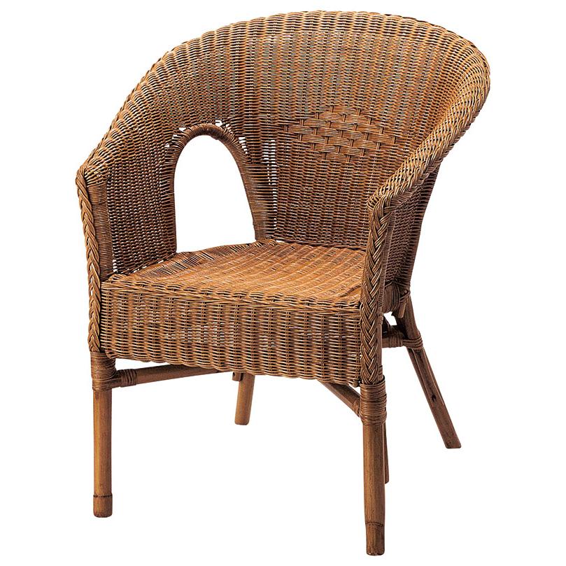 ２個セット 即納可 アームチェア 椅子 いす イス 籐 ラタン リゾート カフェ ガーデンチェア YT101B2SET  w60 d60 h43(81)cm｜vmd-basket｜02
