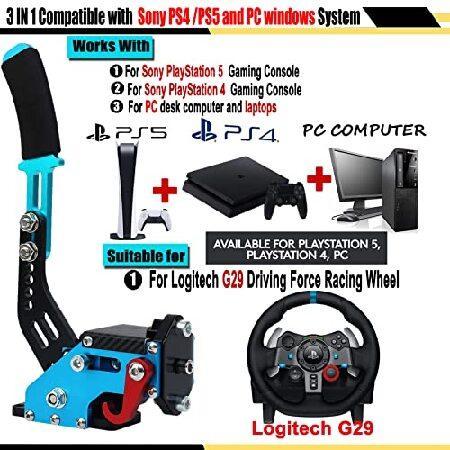 Obokidlyamor 64Bit PC USB Handbrake For IN Compatible with PS4 PS5 Console Controller and PC system; Work on For Logitech G29 Racing Steering whee