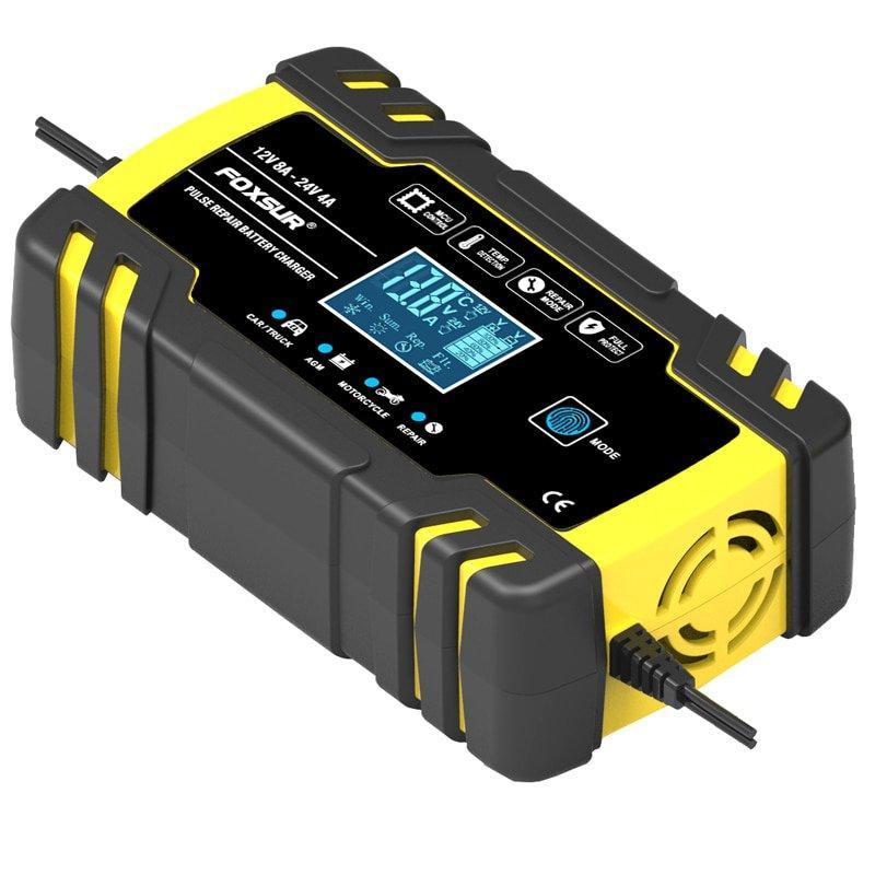 FOXSUR 12V 24V オートバイ ゴルフ カーバッテリー充電器 FOXSUR 12V 24V オートバイ ゴルフ カーバッテリー充電器