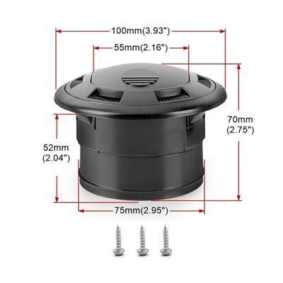 汎用カーベント 排気口カバー ノブタイプ 交換用エアアウトレット キャンピングカー用 75MM｜voga｜03