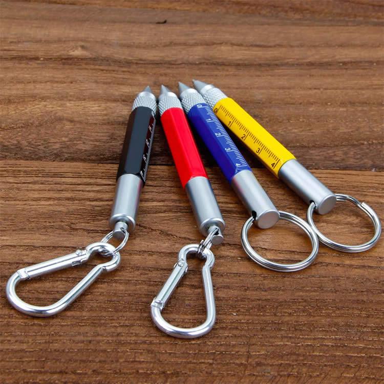 コンパクト 多機能ペン カラビナ リング キーホルダー コンパクト 多機能ペン カラビナ リング キーホルダー