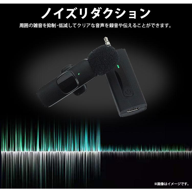 ワイヤレス ピンマイク 2個入り 3.5mm 無指向性 全指向性 ノイズ