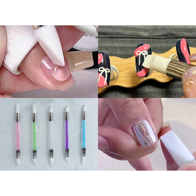 シリコンブラシ シリコンネイル アートペン シリコン ネイル 5本セット