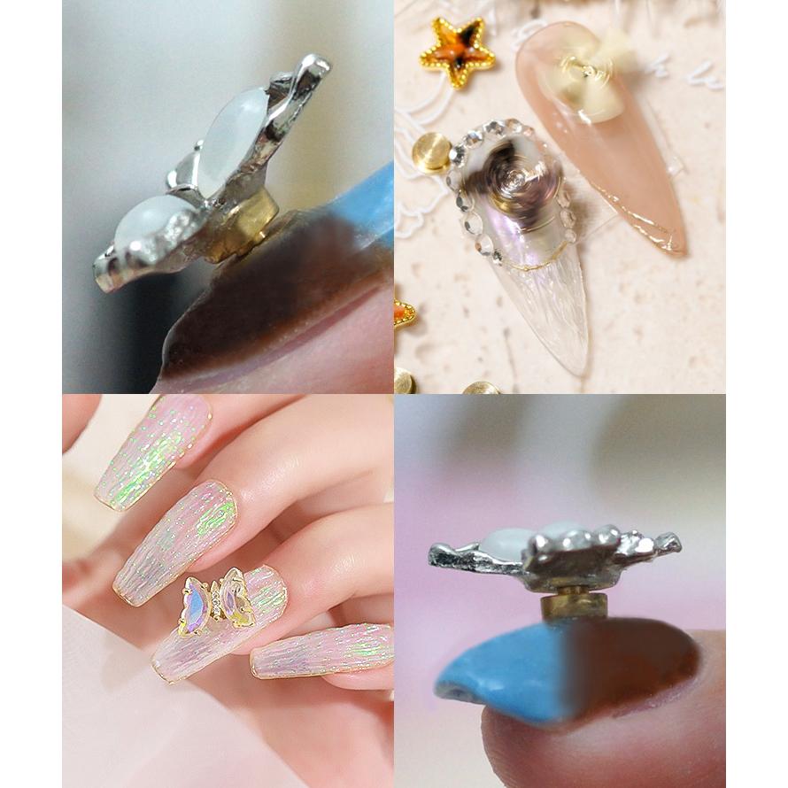 ネイルパーツ スピン ロータリー ベアリング 10個セット 大小 回る