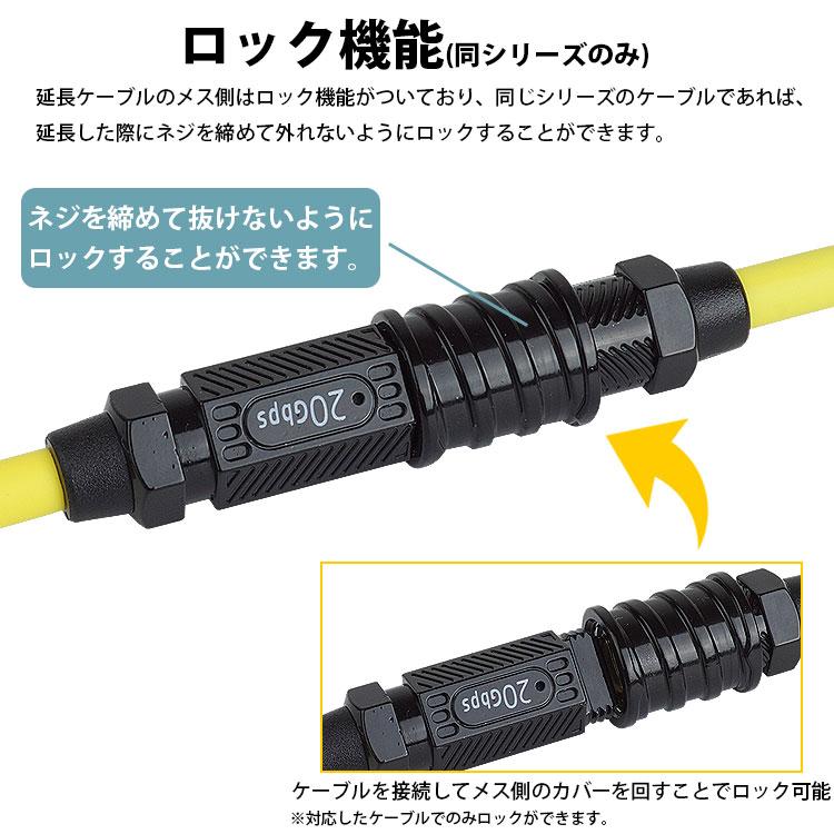 USB Type-C 延長ケーブル 50cm スプリングケーブル オス メス PD 最大