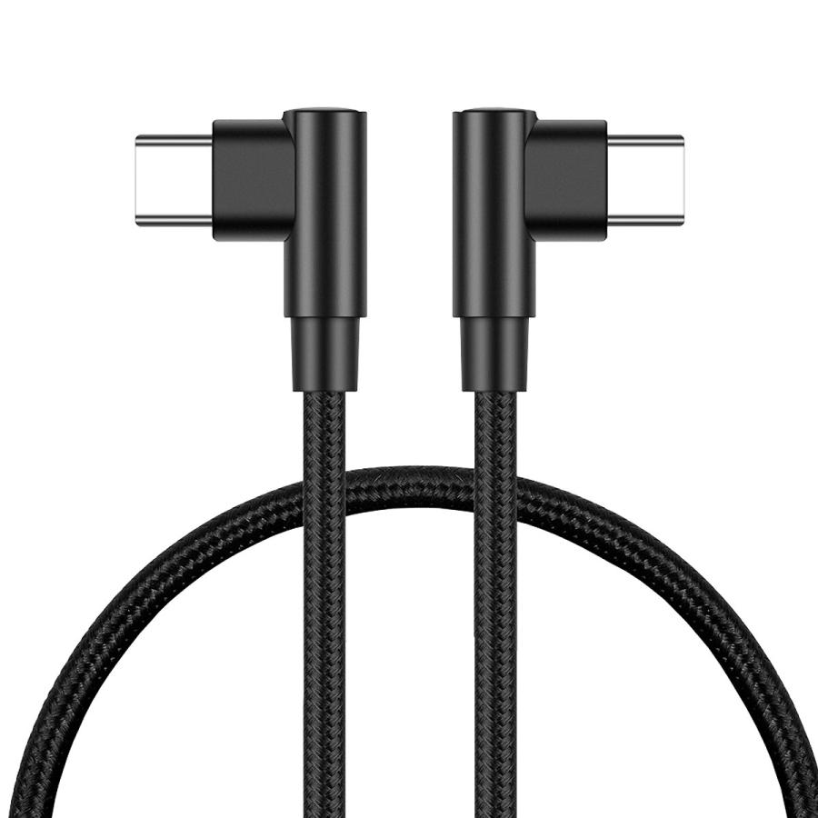 USB Type-C ケーブル 25cm 両側 L字型 PD対応 to C MAX 3A USB Type-C ケーブル 25cm 両側 L字型 PD対応 to C MAX 3A