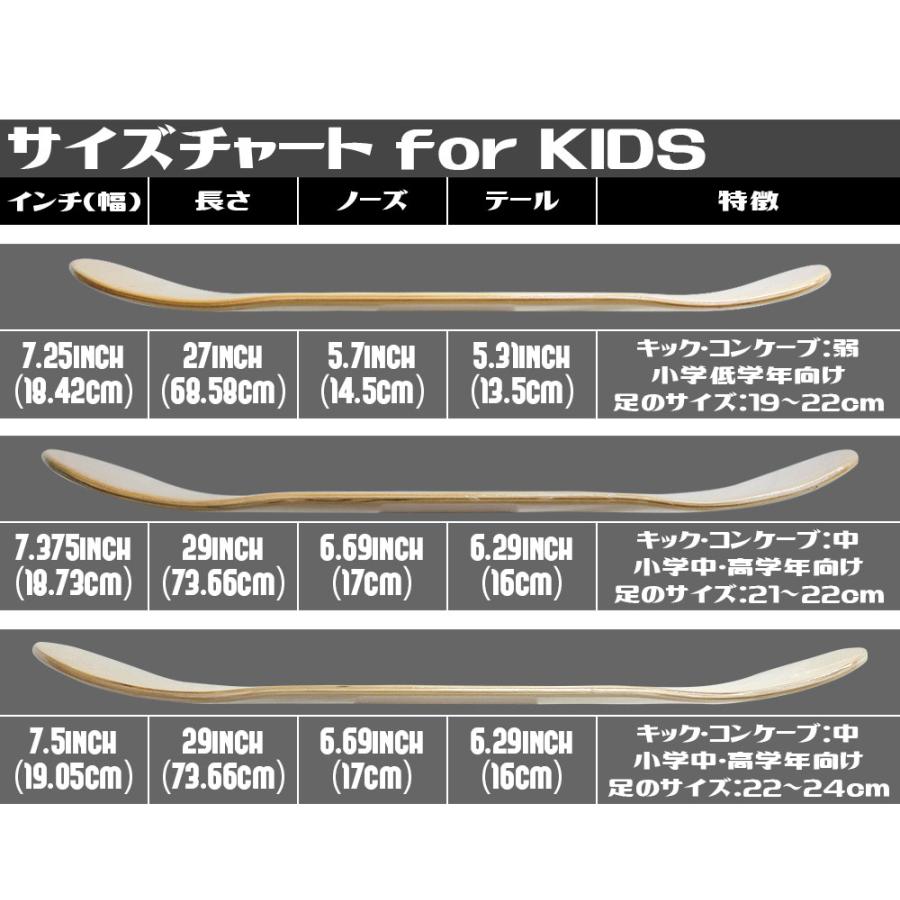 スケボー スケートボード ブランクデッキ 無地 キッズ 子供 大人