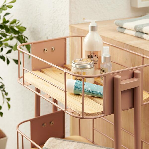 キッチンワゴン キャスター付き 隙間収納 スリムトローリー スチール