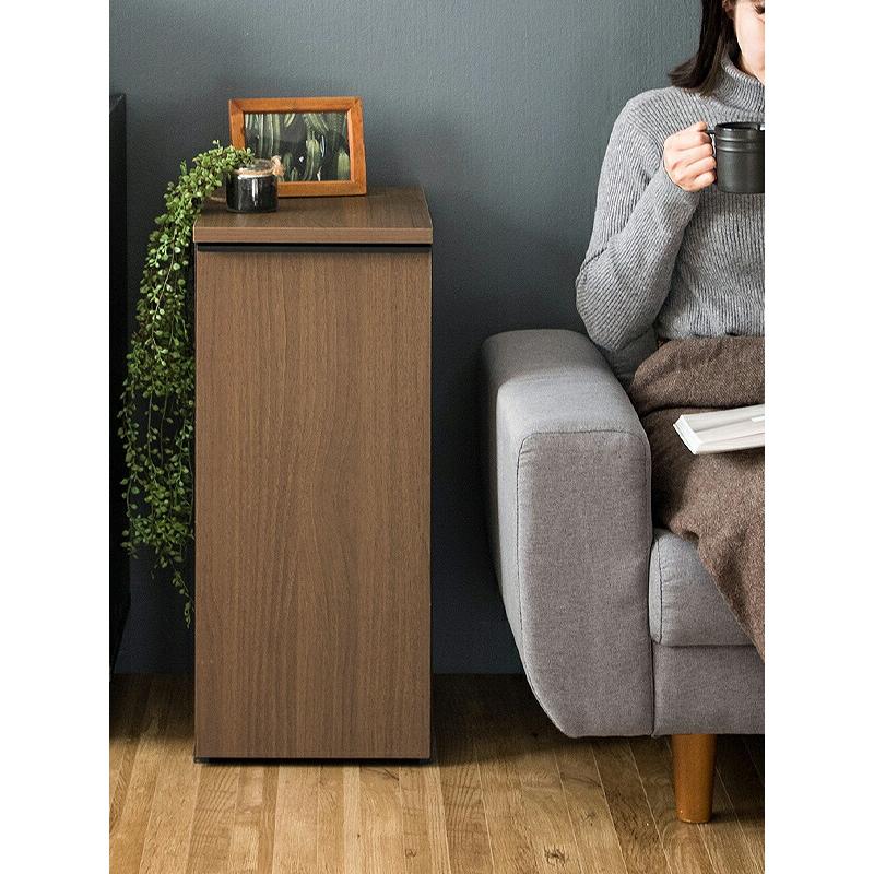 ゴミ箱 木製 45L ダストボックス おしゃれ スリム 省スペース 分別