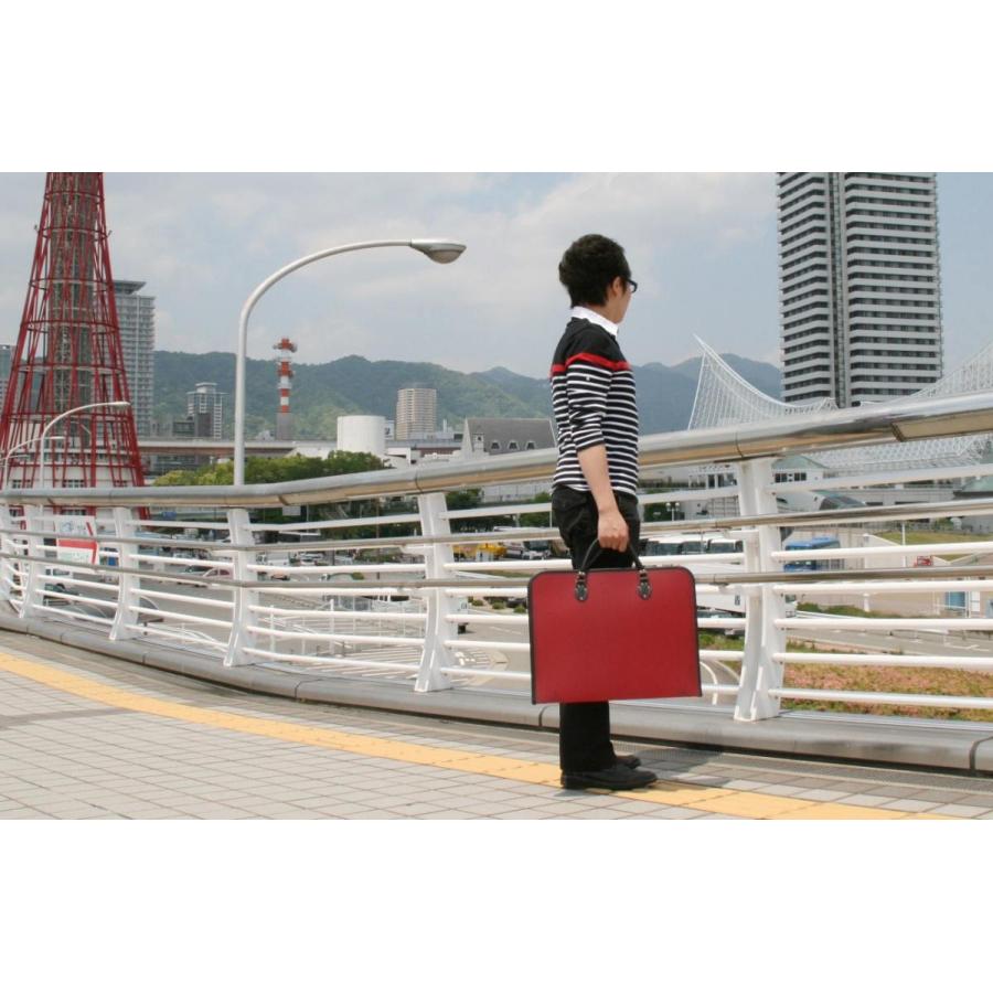 図面バッグ 図面ケース A3サイズ  書類バッグ かばん カバン ブリーフケース NULO（ヌーロ）ダークレッド　赤 |  | 02