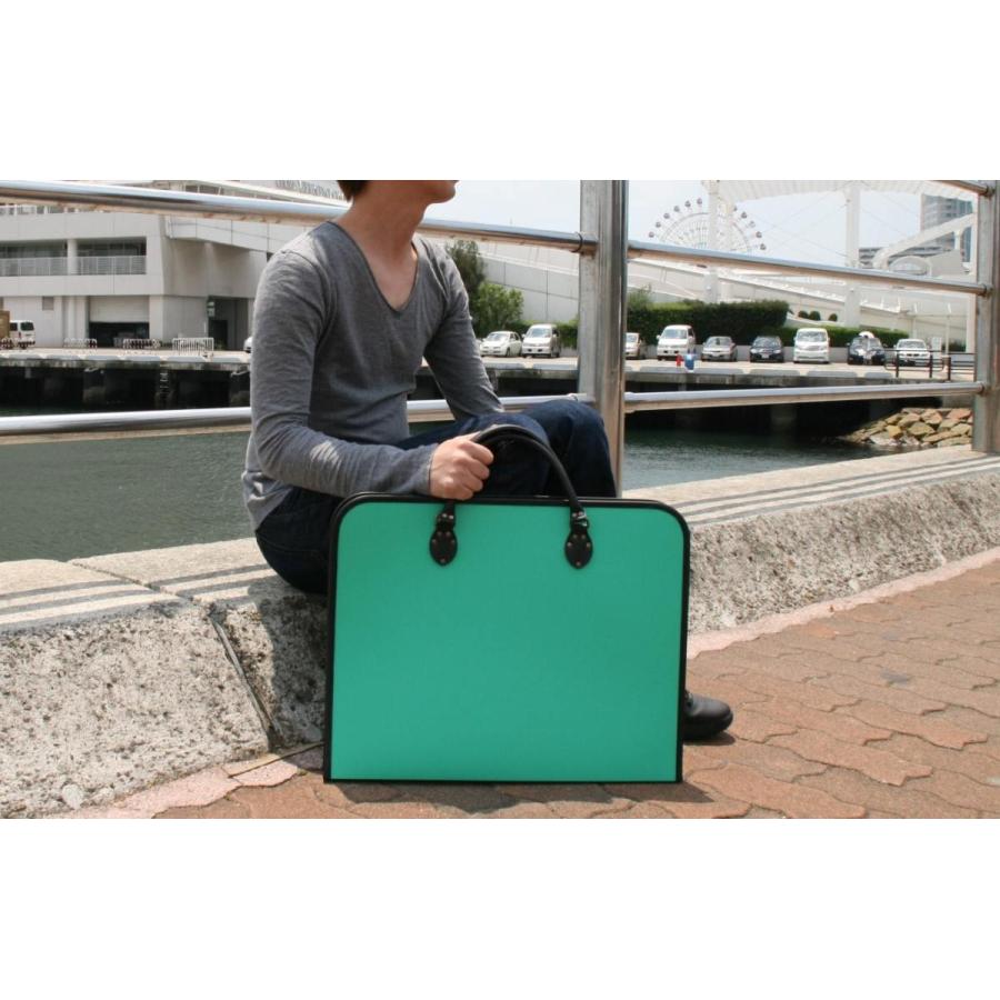 図面バッグ 図面ケース A3サイズ  書類バッグ かばん カバン ブリーフケース NULO（ヌーロ）エメラルドグリーン　緑 |  | 01