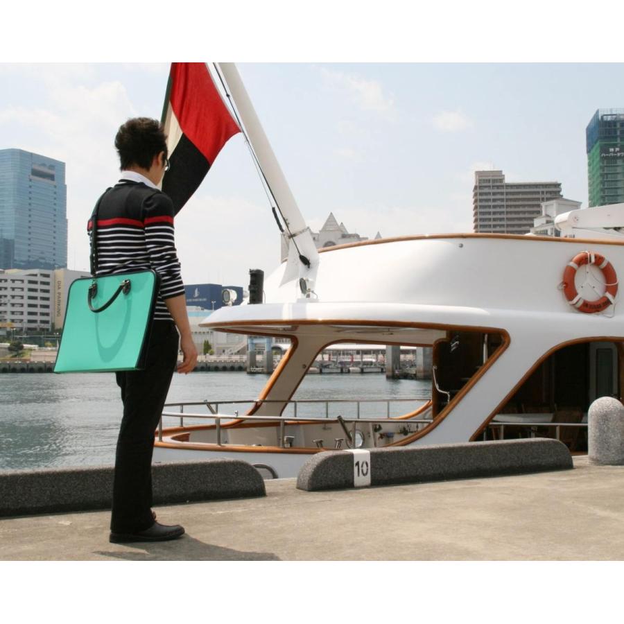 図面バッグ 図面ケース A3サイズ  書類バッグ かばん カバン ブリーフケース NULO（ヌーロ）エメラルドグリーン　緑 |  | 02