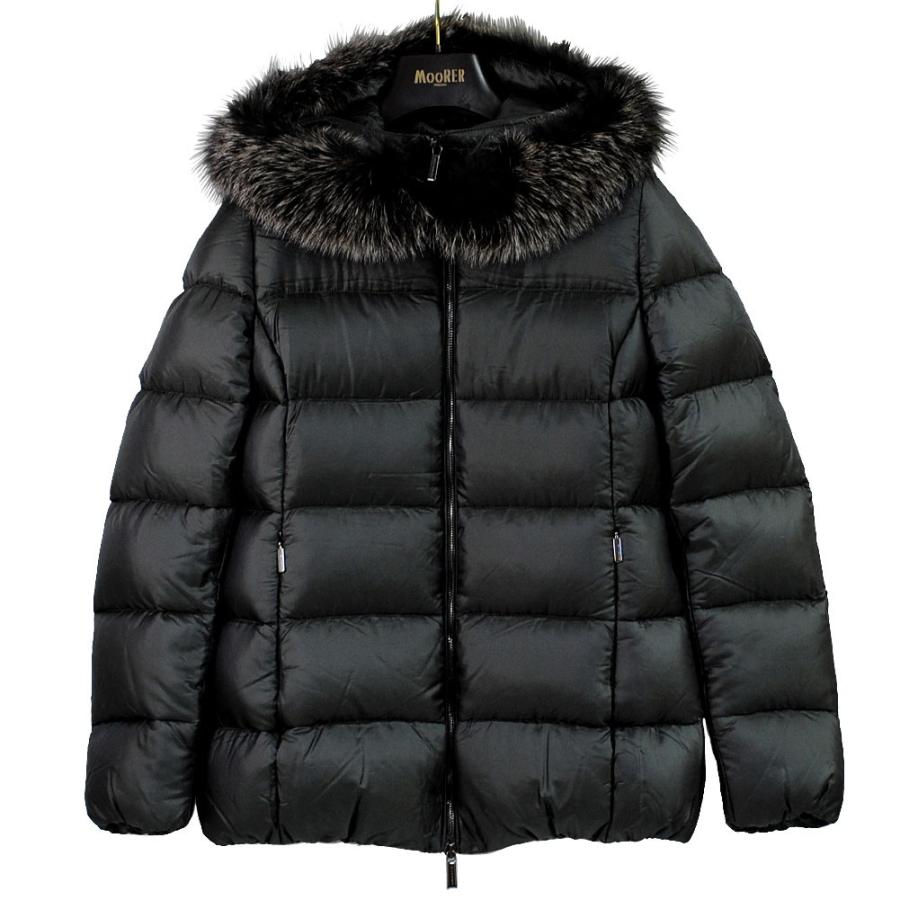 【公式】 ムーレー ダウンジャケット レディース MOORER ファーフード フーディー 38サイズ 【NAN1222497195】(44485円)
