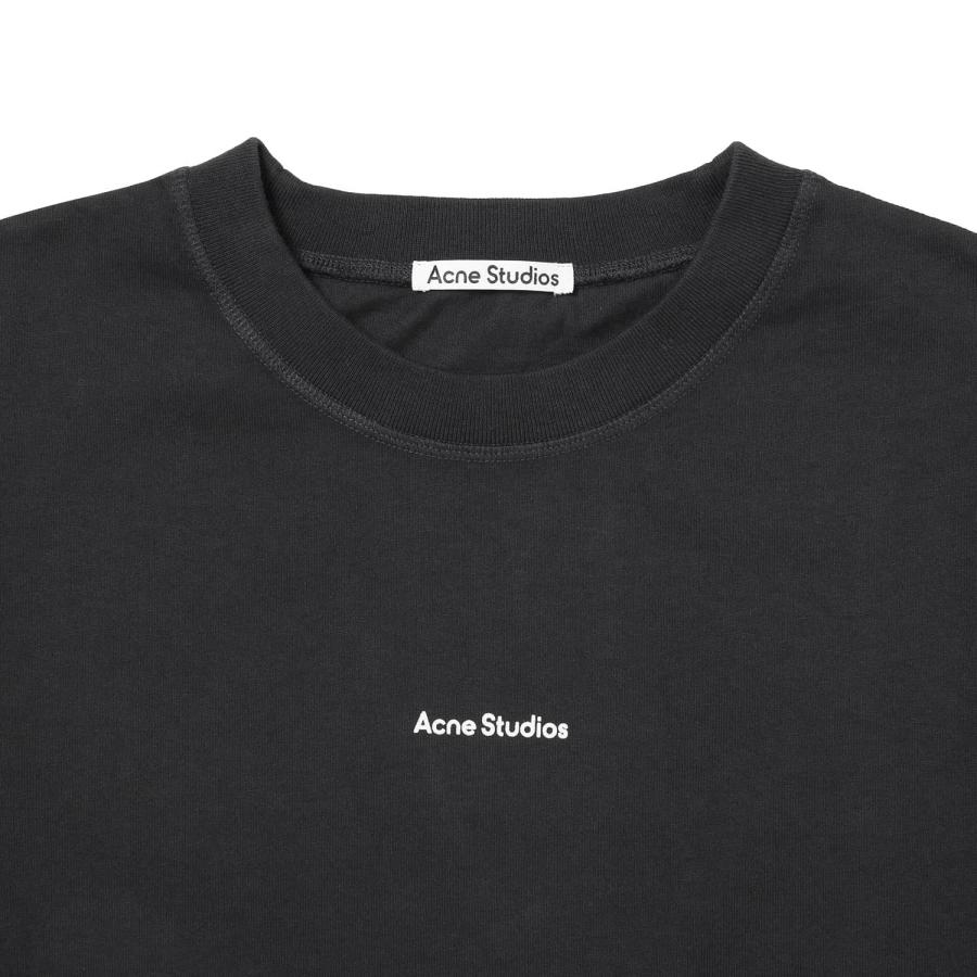 アクネストゥディオズ Tシャツ カットソー レディース SHORT SLEEVE T-SHIRT ACNE STUDIOS クルーネック 半袖 ロゴ Sサイズ ブラック｜vol8｜03