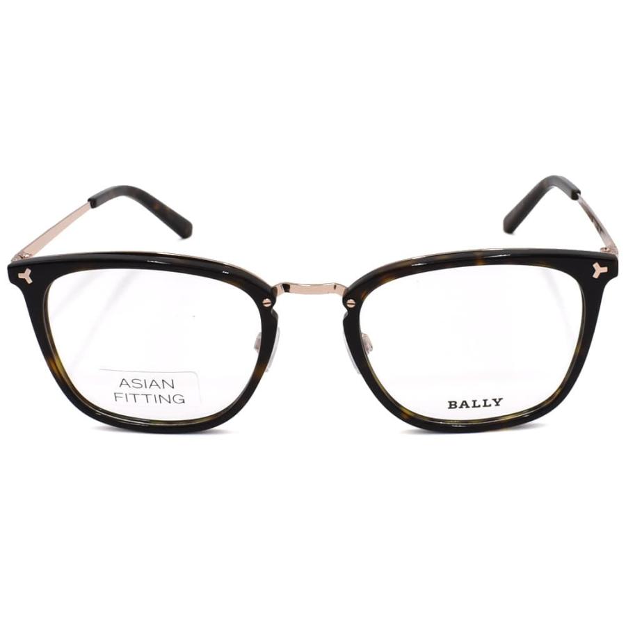 バリー 伊達メガネ メガネフレーム 眼鏡フレーム メンズ BALLY スクエア型 ハバナ/ピンクゴールド｜vol8｜02