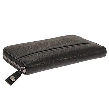 BVLGARI 黒レザー ロングウォレット ブルガリ ロゴ レザー ロングウォレット ブラック