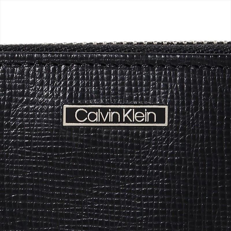 カルバンクライン 長財布 ロングウォレット メンズ Calvin Klein ラウンドファスナー レザー ロゴ ブラック｜vol8｜06