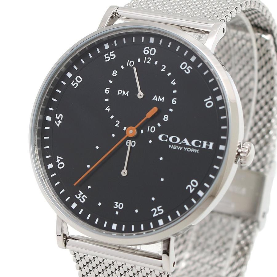 コーチ 腕時計 メンズ CHARLES COACH クオーツ ブラック/シルバー