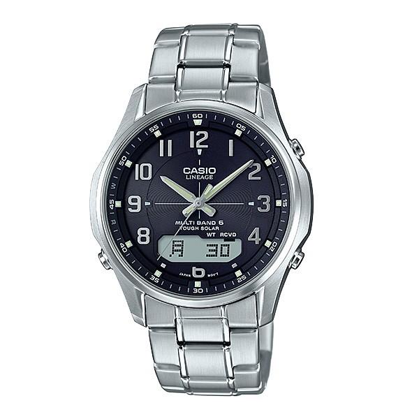 【稼動】CASIO LINEAGE クロノグラフ 黒文字盤 腕時計 LINEAGE カシオ 腕時計 メンズ リニエージ CASIO クロノグラフ
