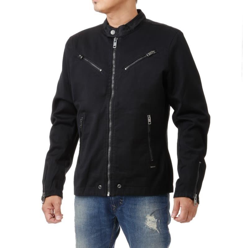 ディーゼル シングルライダースジャケット メンズ DIESEL ナイロン M