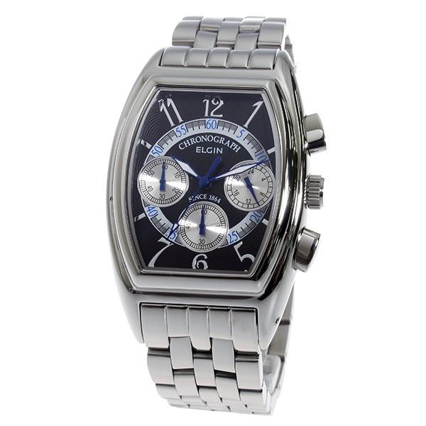 エルジン 腕時計 メンズ ELGIN クロノグラフ ブラック :e112-0008-6314-a7:ブランドショップ volume8 - 通販
